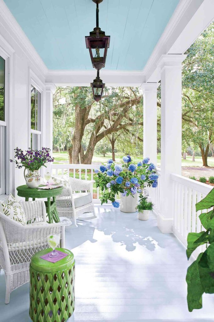 Haint blue - Porch